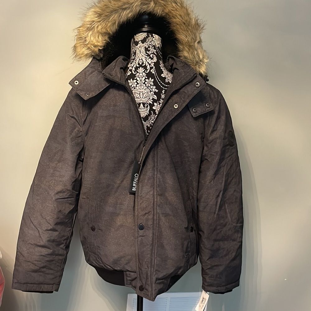 Buffalo David Bitton Faux Fur Camo Jacket NEW